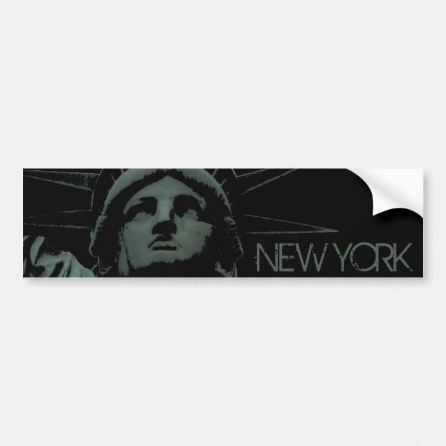 Frihetsgudinnan Stickers i New York Bumper Sticker Bildekal (Framsidan)