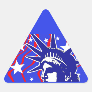 Frihetsgudinnan Stickers Triangelformat Klistermärke