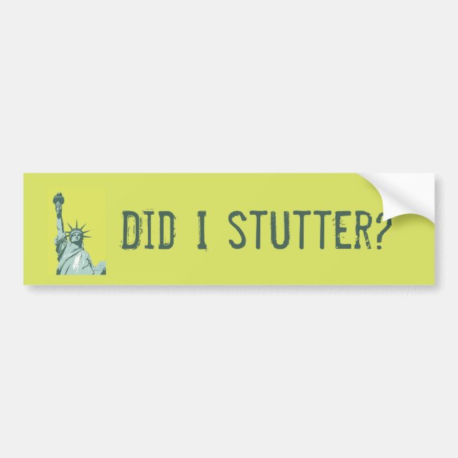 Frihetsgudinnan Stutter Bumper Sticker Bildekal (Framsidan)