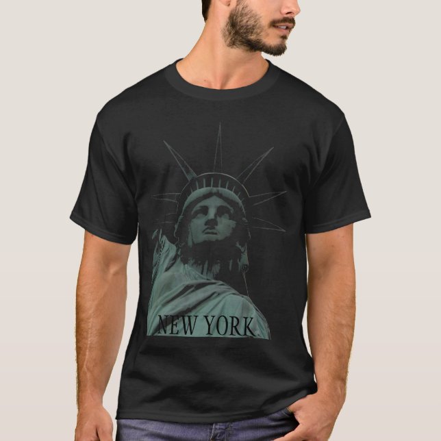 Frihetsgudinnan T-shirt New York Shirt Souvenirs (Framsida)