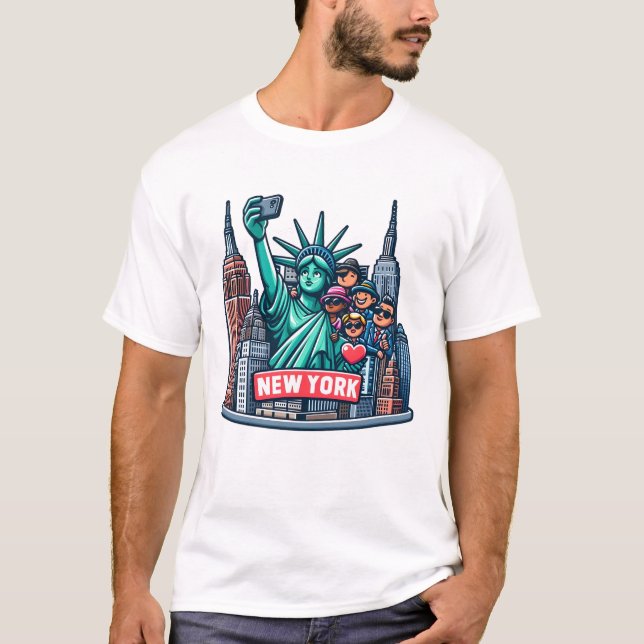 Frihetsgudinnan tar en selfie t shirt (Framsida)