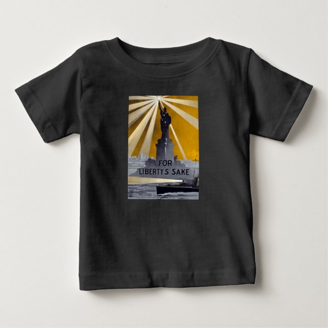 Frihetsgudinnan Torch & US Navy Världskrig II T Shirt (Framsida)