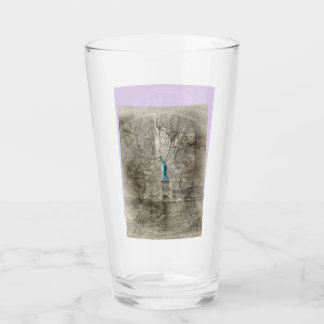 Frihetsgudinnan Travel Karta Pint Glass Tumbler Glaskopp