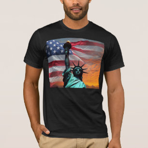 Frihetsgudinnan US Flagga t-shirt