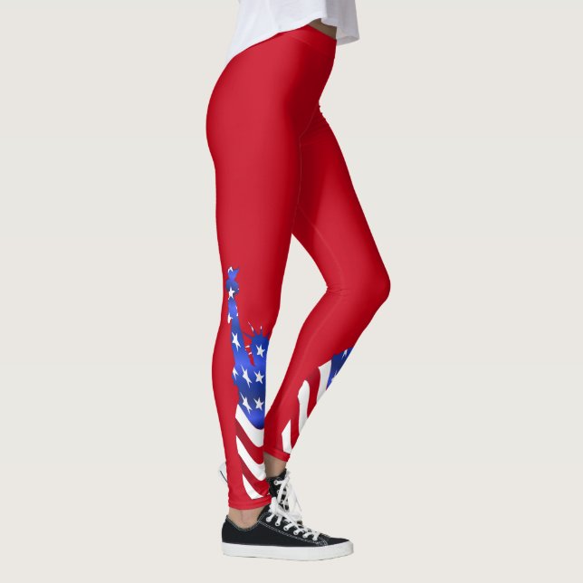 Frihetsgudinnan USA flagga Red Legging (Höger)