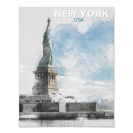 Frihetsgudinnan USA-helg – Manhattan NYC Fototryck