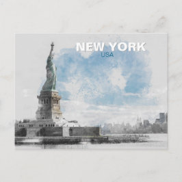 Frihetsgudinnan USA Helgdag - Manhattan NYC Helg Vykort