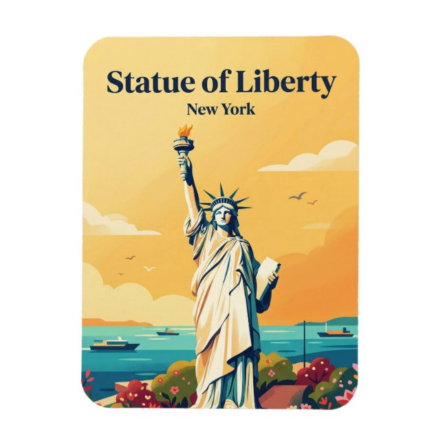 Frihetsgudinnan USA Magnet (Vertikal)