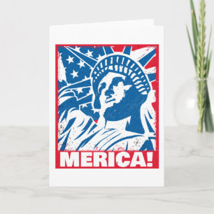 Frihetsgudinnan USA Merica Independence day Kort