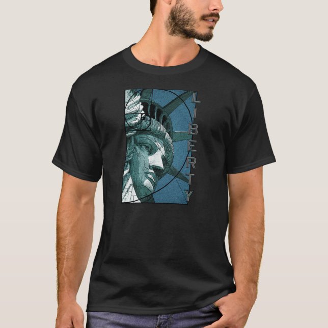 Frihetsgudinnandesign T-shirt (Framsida)
