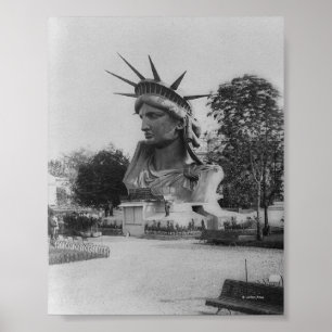 Frihetsgudinnanhuvud - Paris parkerar Poster