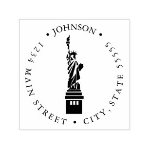 Frihetsgudinnanreturetikett Självfärgande Stämpel