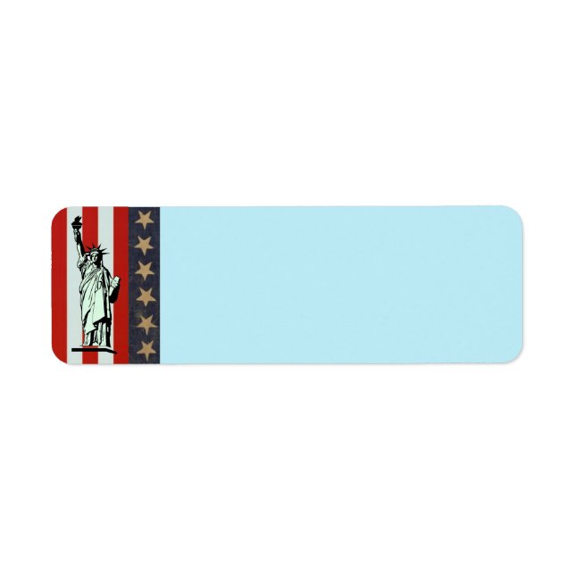 Frihetsgudinnans adressetikett returadress etikett (Framsidan)