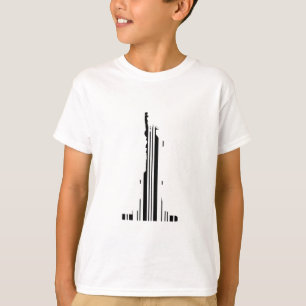 FRIHETSGUDINNANS BARKOD New York Streckkod Tee Shirt