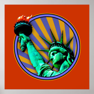 Frihetsgudinnans Emblem-design Poster