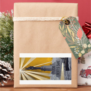 Frihetsgudinnans fackla & US Navy andra världskrig Rektangulärt Klistermärke