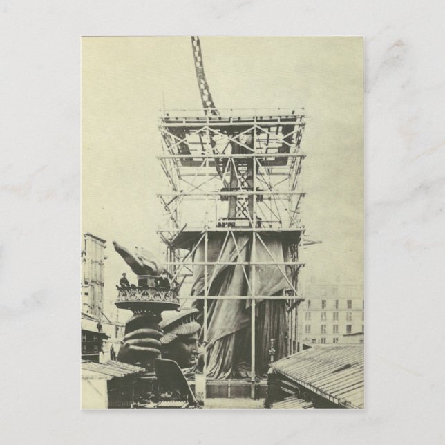 Frihetsgudinnans testbygge i Frankrike Vykort (Framsida)