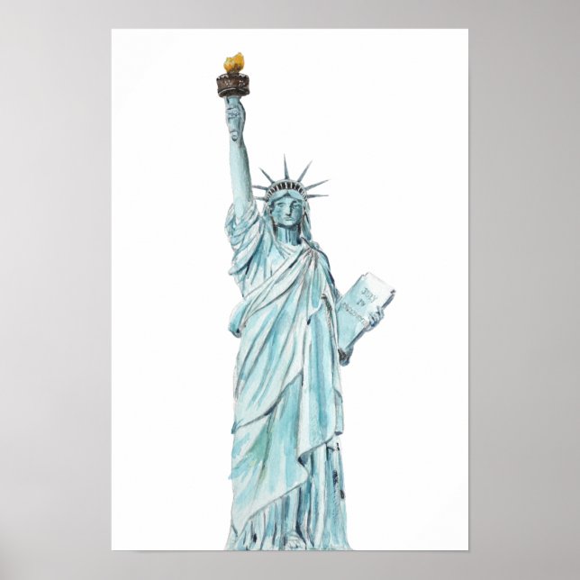 Frihetsgudinnans vattenfärg poster (Framsidan)