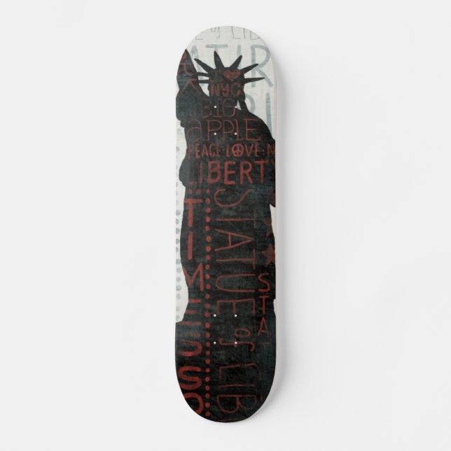 FrihetsgudinnanSilhouette Skateboard Bräda 19,5 Cm (Framsida)