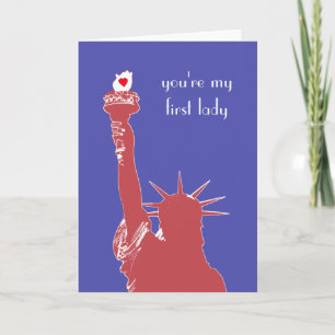 Frihetsgudinnanvalentineskort Helgkort