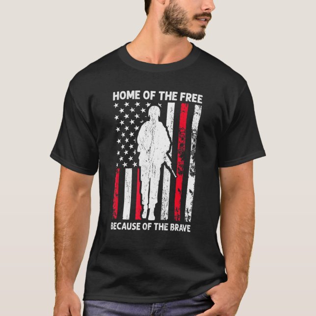 Frihetshem på grund av den Modiga amerikanska vete T Shirt (Framsida)