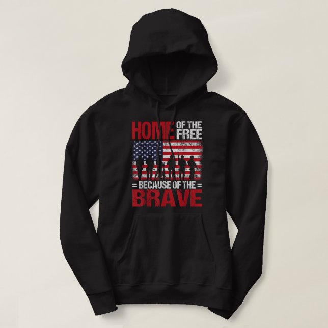 Frihetshem på grund av den Modiga veteranen 4:e Hoodie (Design framsida)
