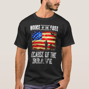 Frihetshem på grund av det Modiga patriotiska FL T Shirt