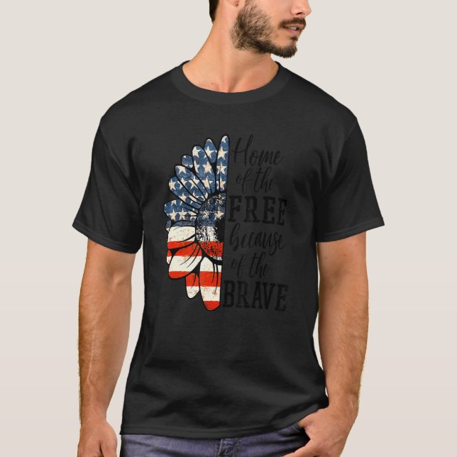 Frihetshem på grund av det Modiga patriotiska FL T Shirt (Framsida)