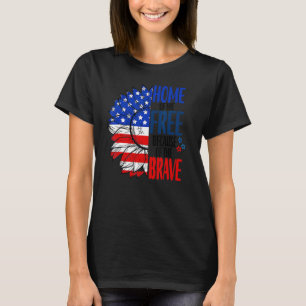Frihetshem på grund av det Modiga patriotiska FL T Shirt