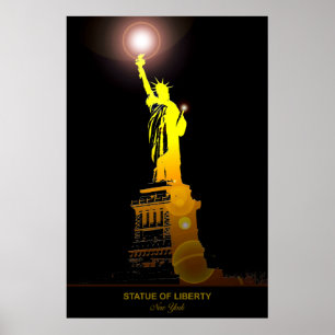 Frihetsikon: Frihetsgudinnan Travel Poster