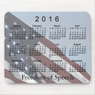 Frihetskalender 2016 av Janz Mousepad Musmatta