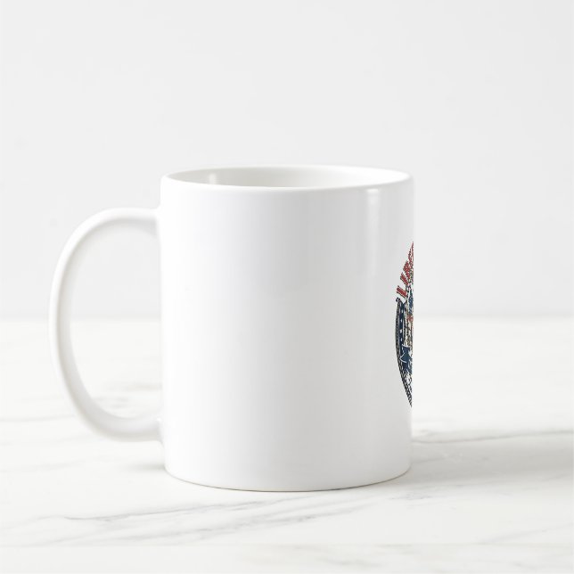 Frihetskam Patriotisk Patriotisk Heraldik Vapen Kaffemugg (Vänster)