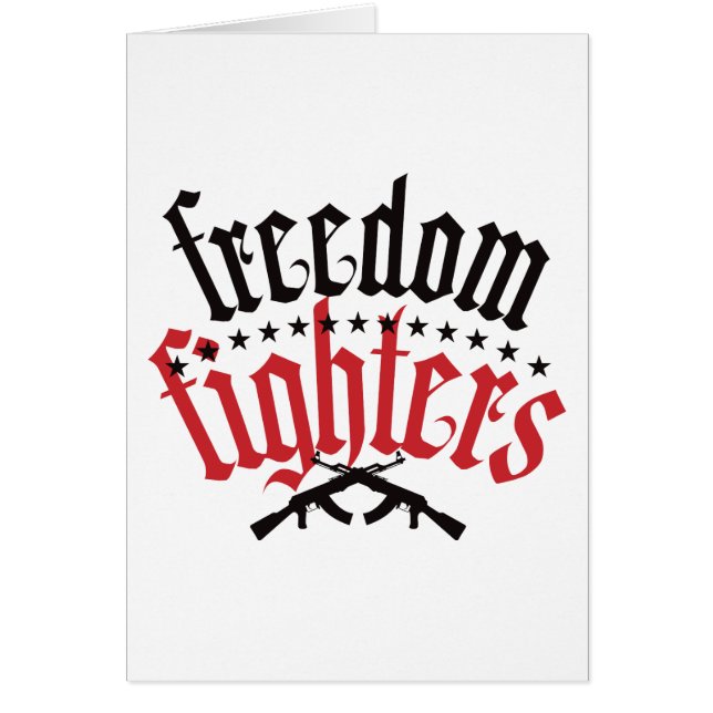 Frihetskämpar AK47 Hälsningskort (Framsidan)