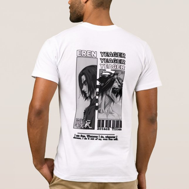 ⚔️Frihetskämpar Anime ⚔️ T Shirt (Baksida)