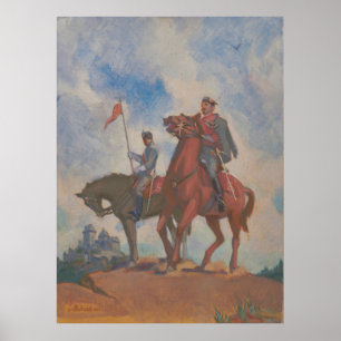 Frihetskämpar - Kulhanek Equestrian-målning Poster