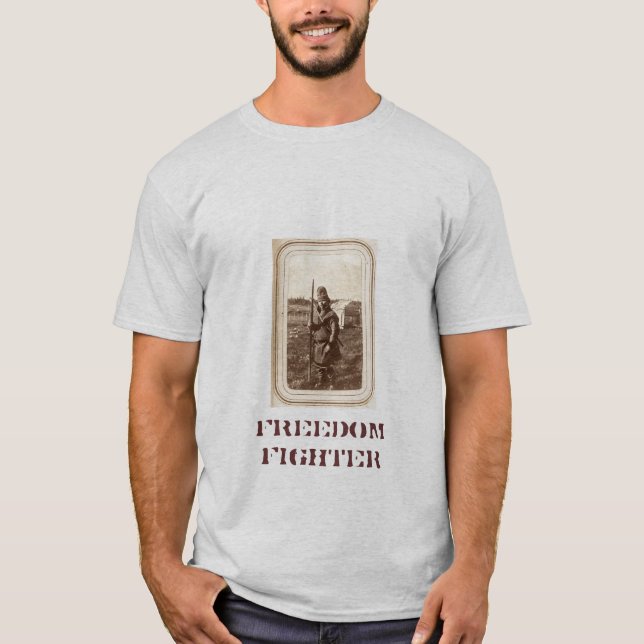 Frihetskämpe (grå färgT-tröja) T-shirt (Framsida)