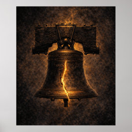 Frihetsklockan Glödande Spricka Poster