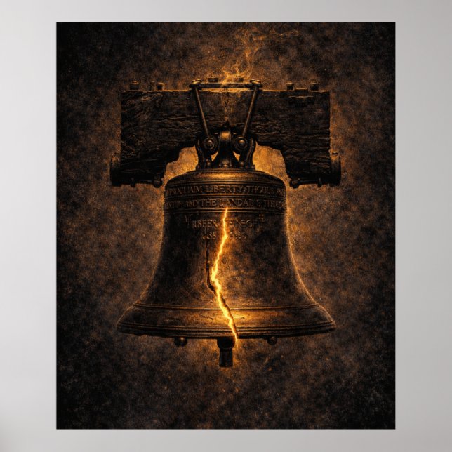 Frihetsklockan Glödande Spricka Poster (Framsidan)