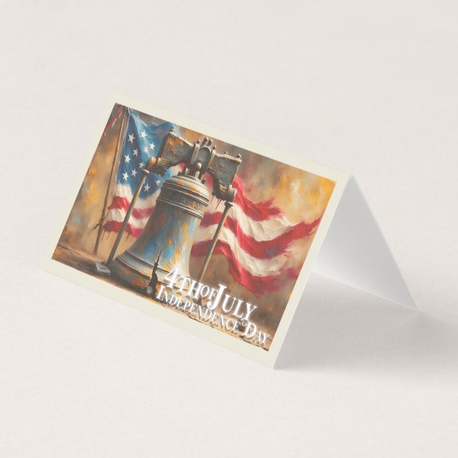 Frihetsklockans konst för 4:e juli-firande kort (Framsida)