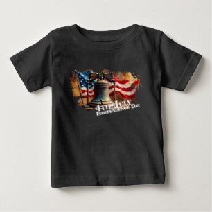 Frihetsklockans konst för 4:e juli-firande t shirt