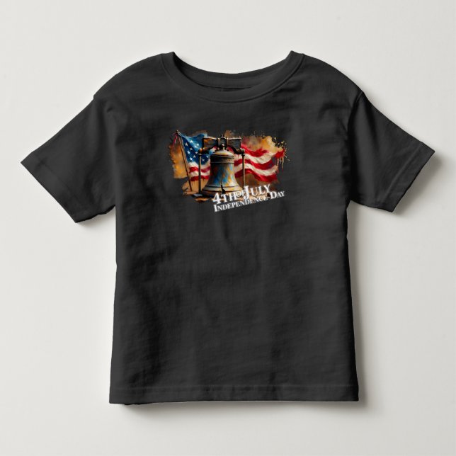 Frihetsklockans konst för 4:e juli-firande t shirt (Framsida)