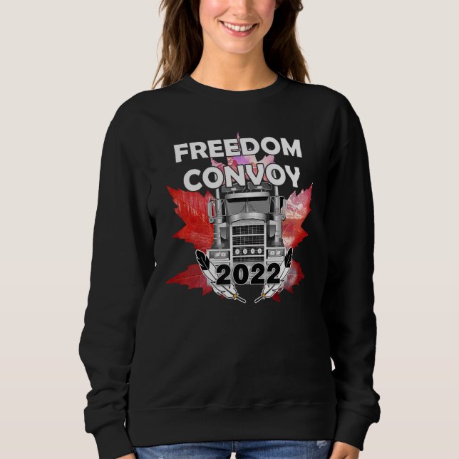 Frihetskonvoj 2022 till stöd för lastbilsförarnas  t shirt (Framsida)