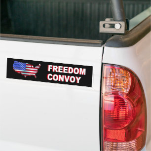 Frihetskonvoj USA flagga Bildekal