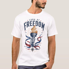 Frihetsland Patriotisk Grafik T Shirt