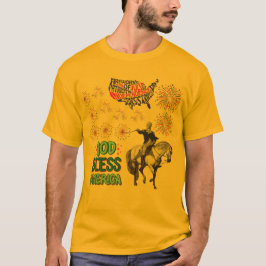 Frihetsljusshowen visar guld t shirt