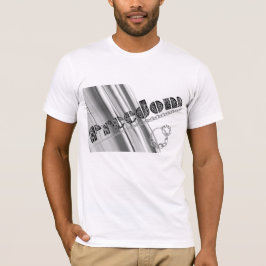 Frihetsmetalleffekten silver skriven i kedjor t shirt