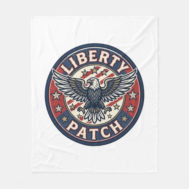 Frihetsplåster Patriotisk Broderi Fleecefilt (Framsidan)