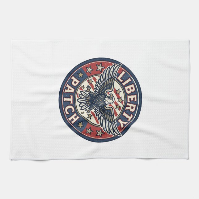 Frihetsplåster Patriotisk Broderi Kökshandduk (Horisontell)