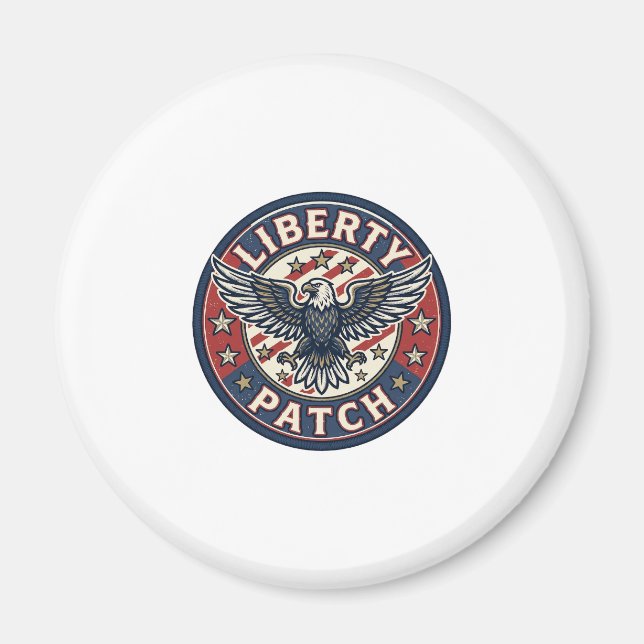 Frihetsplåster Patriotiskt Broderi Magnet (Framsidan)