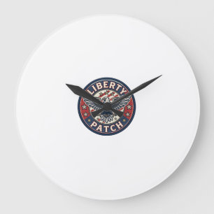 Frihetsplåster Patriotiskt Broderi Stor Klocka